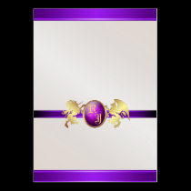 Prince & Princess Purple Jewel Table Placecard 2 business cards