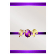Prince & Princess Purple Jewel Table Placecard 2 Business Card
