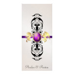 Prince & Princess Purple Jewel Wedding Program Personalized Rack Card
