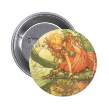 Prince vintage de grenouille ; Princesse et sa réf Badges