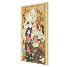 Prince visiting an Ascetic Stretched Canvas Print