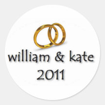 Prince William & Kate's Wedding Round Sticker