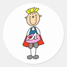 Prince With Glass Slipper tshirts and Gifts Round Sticker