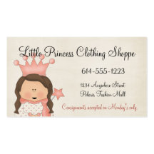 Princess 1 Child Business Cards