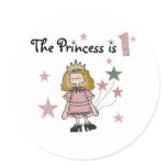 Princess 1st Birthday stickers