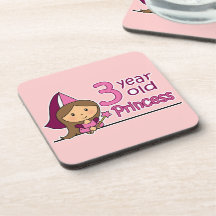 Princess Age 3 Coasters