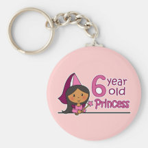 Princess Age 6 Key Chain