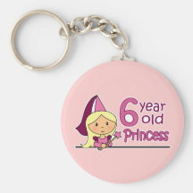 Princess Age 6 Key Chain