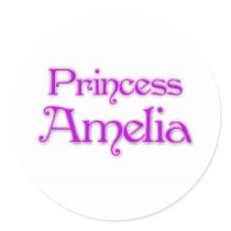 Princess Amelia Round Sticker