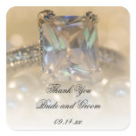 Princess and Pearls Wedding Thank You Stickers