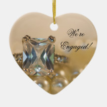 Princess and Pearls We're Engaged Ornament