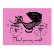 Princess Baby Shower Thank You Post Card