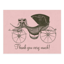 Princess Baby Shower Thank You Post Card