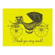 Princess Baby Shower Thank You Post Card