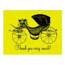 Princess Baby Shower Thank You Post Cards