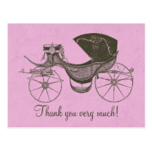 Princess Baby Shower Thank You Postcard