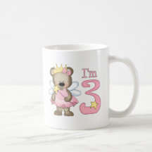 Princess Bear 3rd Birthday Mugs