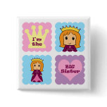 Princess Big Sister Pinback Buttons
