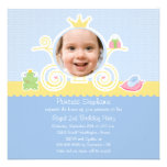 Princess birthday party carriage photo invitation