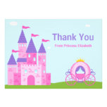 Princess Birthday Party Thank You Card Announcement
