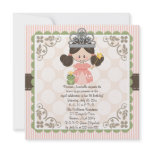 Princess Birthday Photo Invitations Card Brunette
