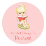 Princess Book Label Sticker