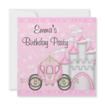 Princess Carriage Castle Girls Princess Birthday Invites