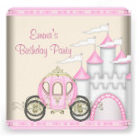 Princess Carriage Castle Girls Princess Birthday Personalized Invite