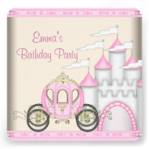 Princess Carriage Castle Girls Princess Birthday Personalized Invite