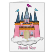 Princess Castle in the Clouds Thanks Card