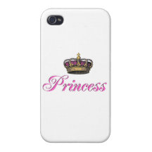 Princess crown in hot pink iPhone 4/4S cover