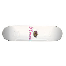 Princess crown in hot pink skate board decks
