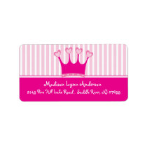 Princess Crown Return Address Labels.