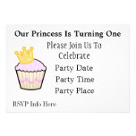 Princess Cupcake Birthday Invitation
