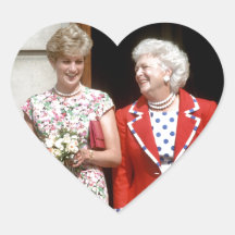 Princess Diana-Barbara Bush Sticker