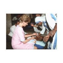 Princess Diana India 1992 Canvas Prints