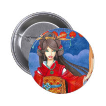 Princess Dragon Custom Geisha Button