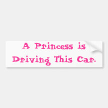 Princess Driving Bumper Stickers