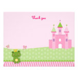 Princess Frog Castle Flat Thank You Note Cards