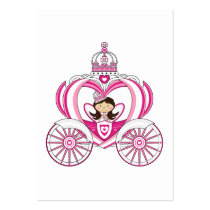 Princess in Royal Carriage Bookmark Business Card Template