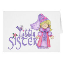 Princess Little Sister Greeting Cards