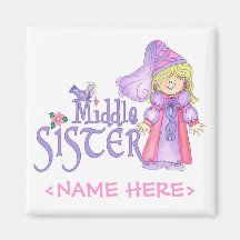Princess Middle Sister Refrigerator Magnet