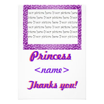 Princess Mini Hearts Third Birthday Party Thank Yo Custom Invites