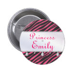Princess Party Hot Pink Zebra Stripes with Gems