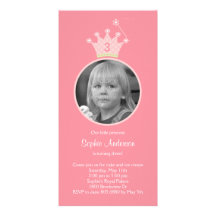Princess Photo Birthday Party Invitation Picture Card