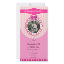 Princess Pink Birthday Photo Card Invitation