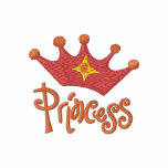 Princess - Pink Crown Emrboidred Tees