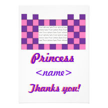Princess Pink/Purple Castle Third Birthday Party T Custom Invites