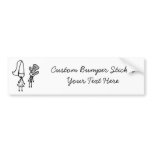 Princess & Pirate Doodle Bumper Stickers