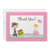 Princess & Pirate Flat Thank-You Card Personalized Announcement